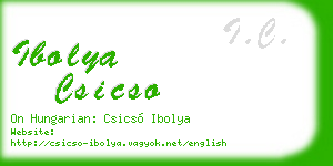 ibolya csicso business card